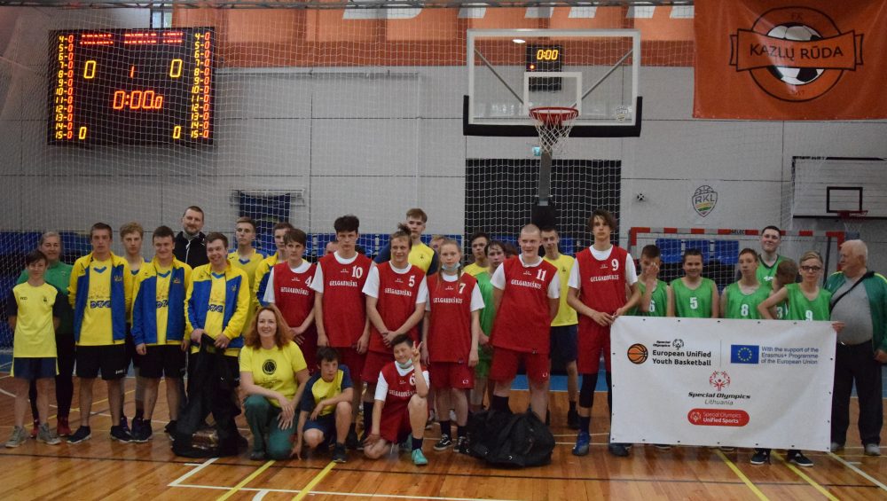 Sporto centre – tarptautinis Erasmus+ projektas „Specialiosios olimpiados Europos jungtinio krepšinio jaunių turnyras“
